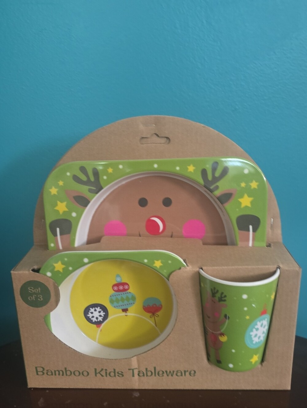 Kids Reindeer Bamboo Tableware Set